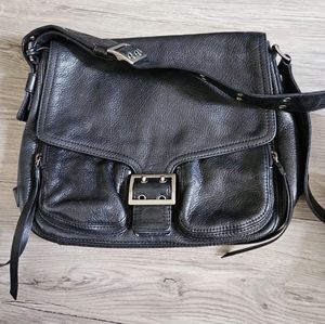 Banana Republic Leather Crossbody - Black
